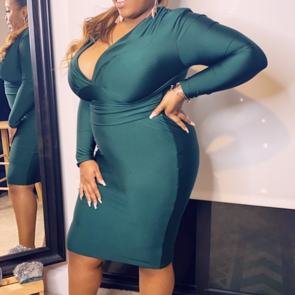 Green Holiday Dress - Picture 3 of 3